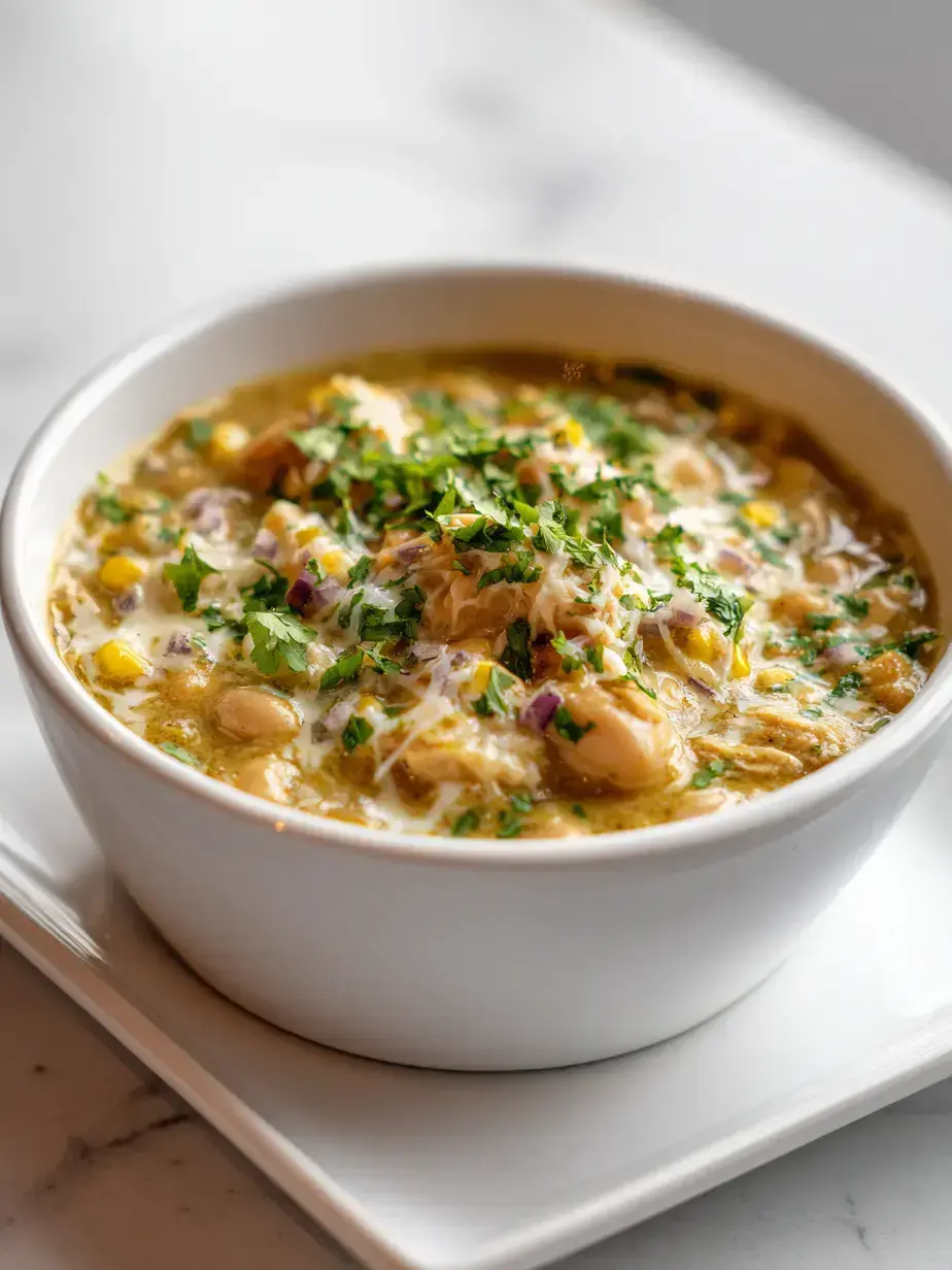 Cozy Serving of Easy White Chicken Chili