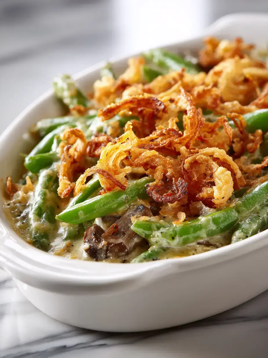 Cozy Serving of French's Green Bean Casserole
