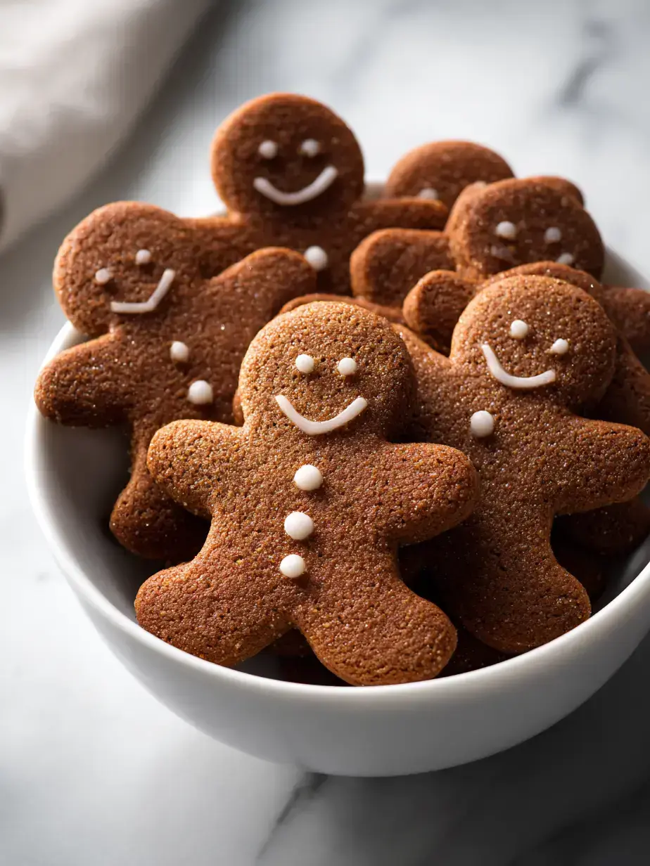 Cozy Serving of Gingerbread men cookies