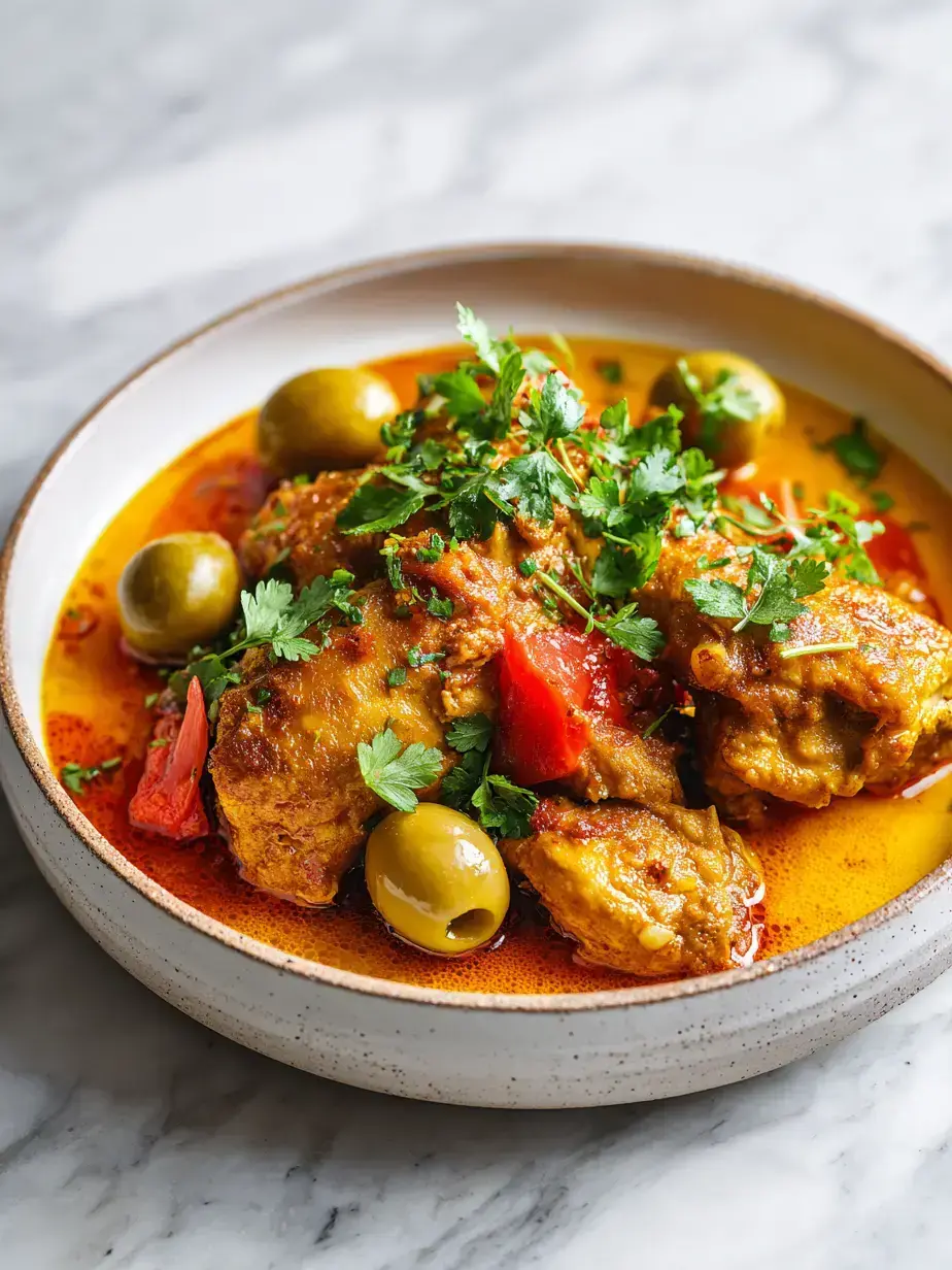 Cozy Serving of Moroccan Chicken Tagine