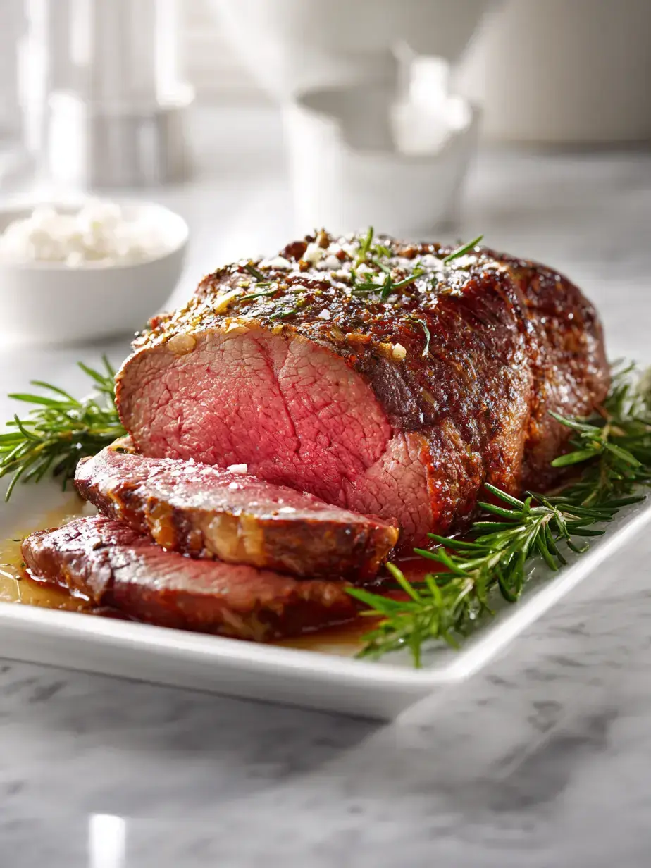 Cozy Serving of Rosemary Garlic Roast Beef