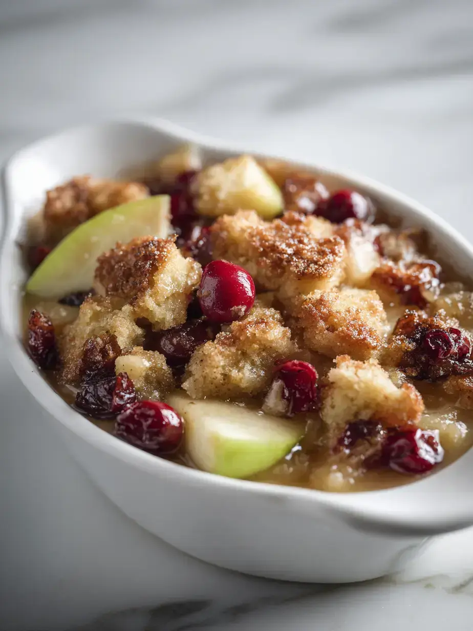 Cozy Serving of Slow Cooker Cran-Apple Cobbler