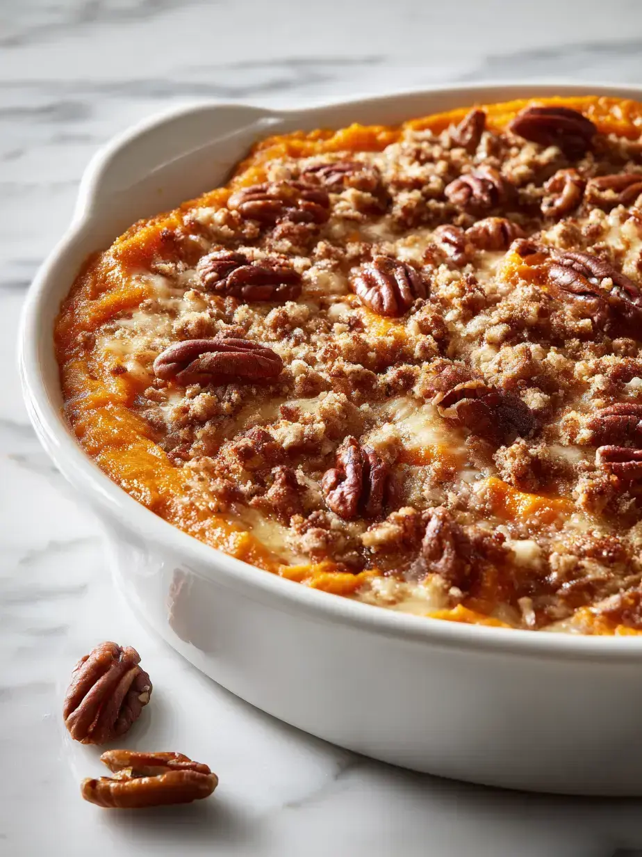 Cozy Serving of Sweet Potato Casserole