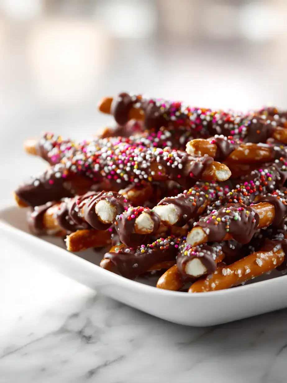 Cozy Serving of Chocolate Covered Pretzels