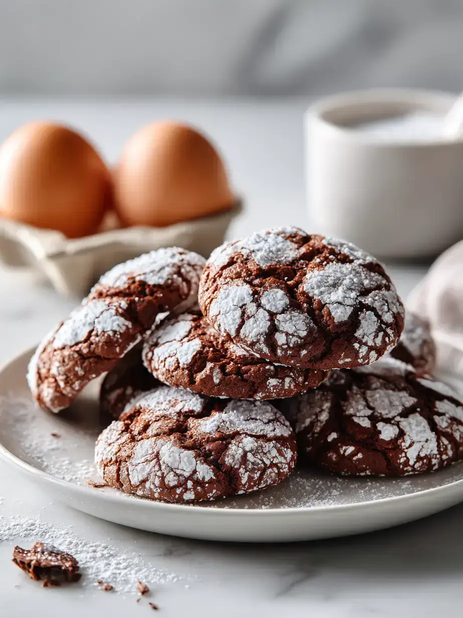 Cozy Serving of Chocolate Crinkle Cookies