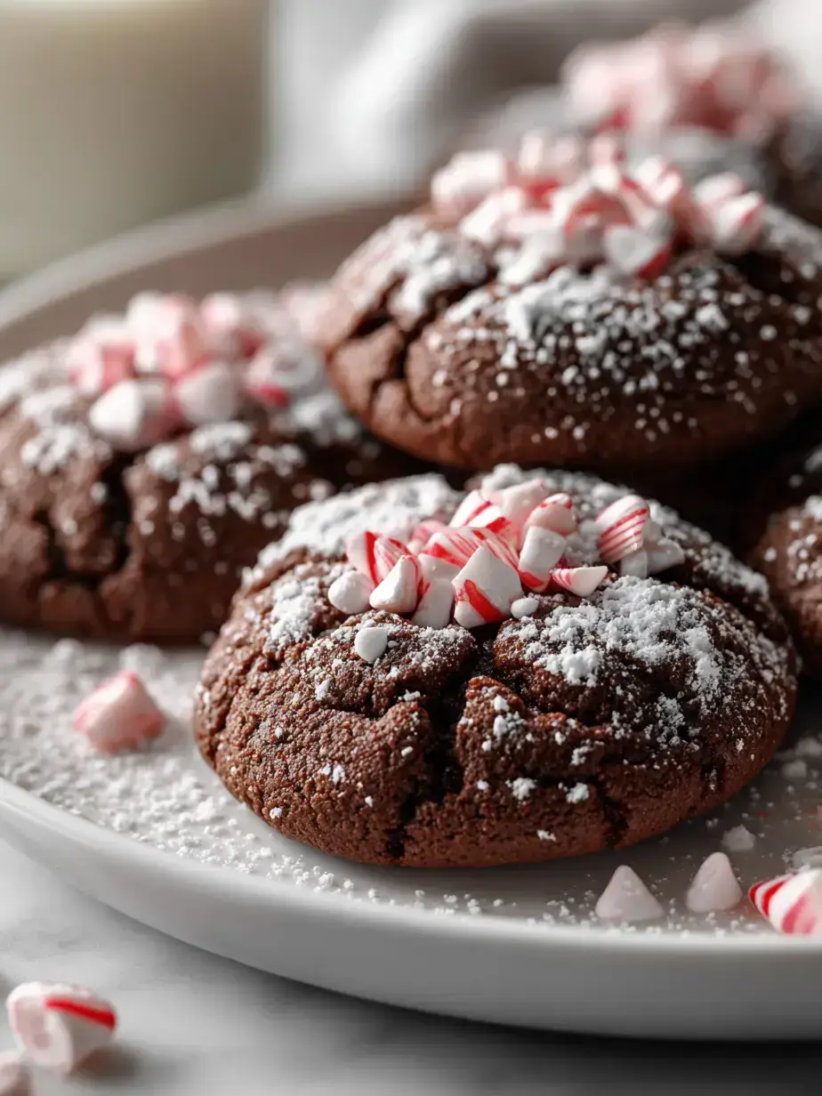 Cozy Serving of chocolate peppermint blossoms