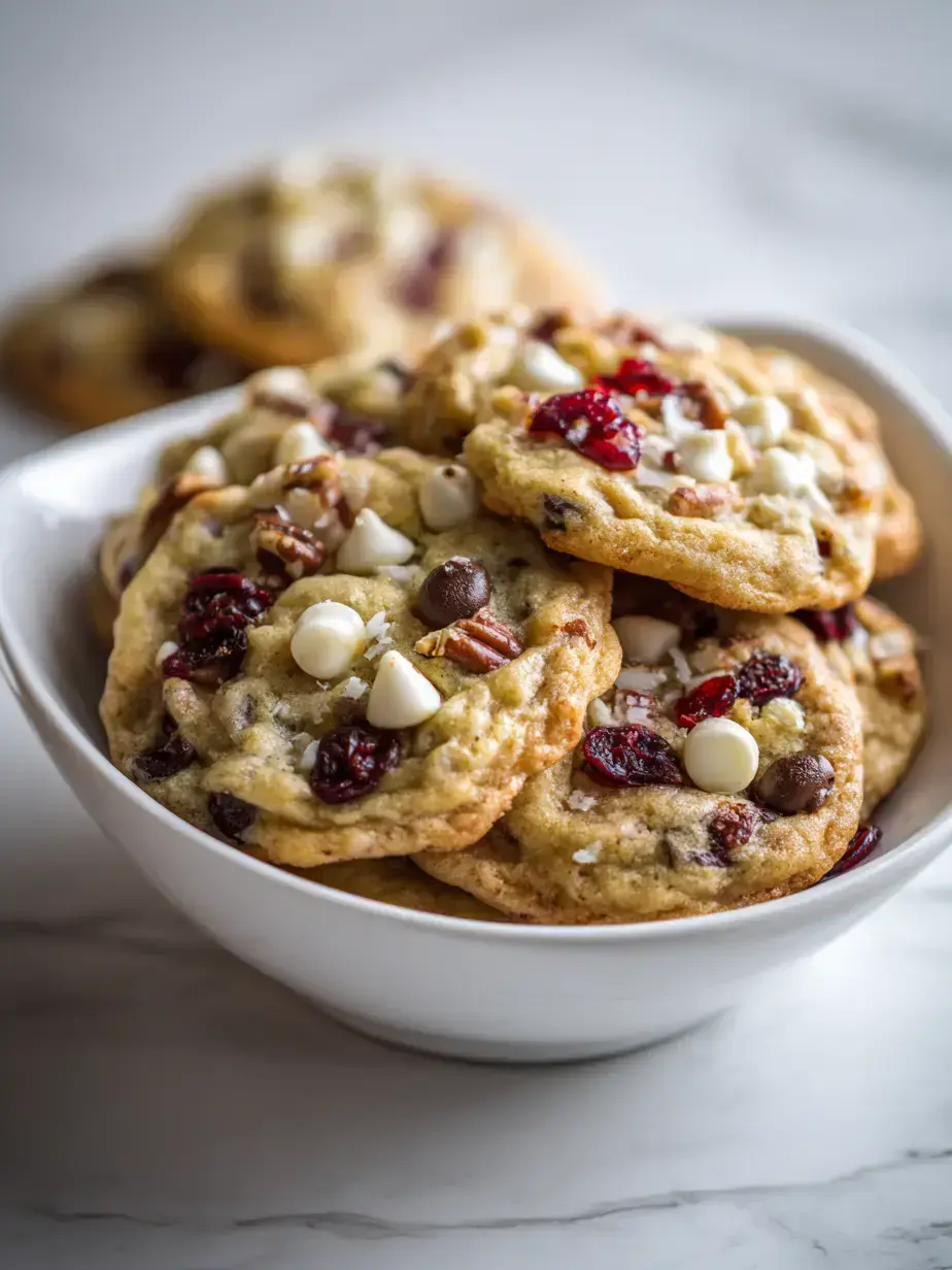 Cozy Serving of Christmas Kitchen Sink Cookies