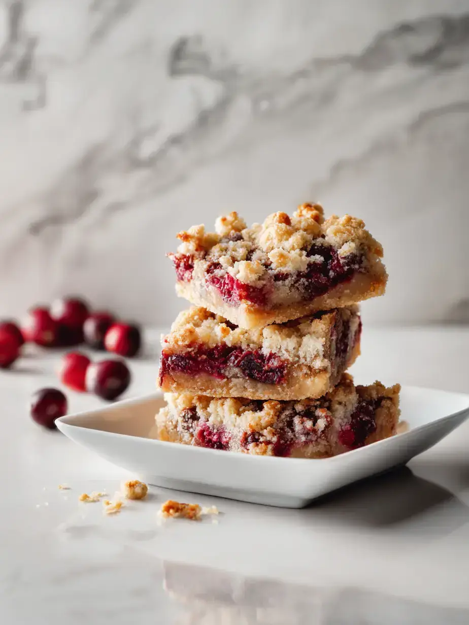 Cozy Serving of Cranberry Crumble Bars
