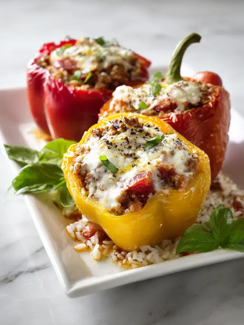 Cozy Serving of Ground Turkey Stuffed Peppers