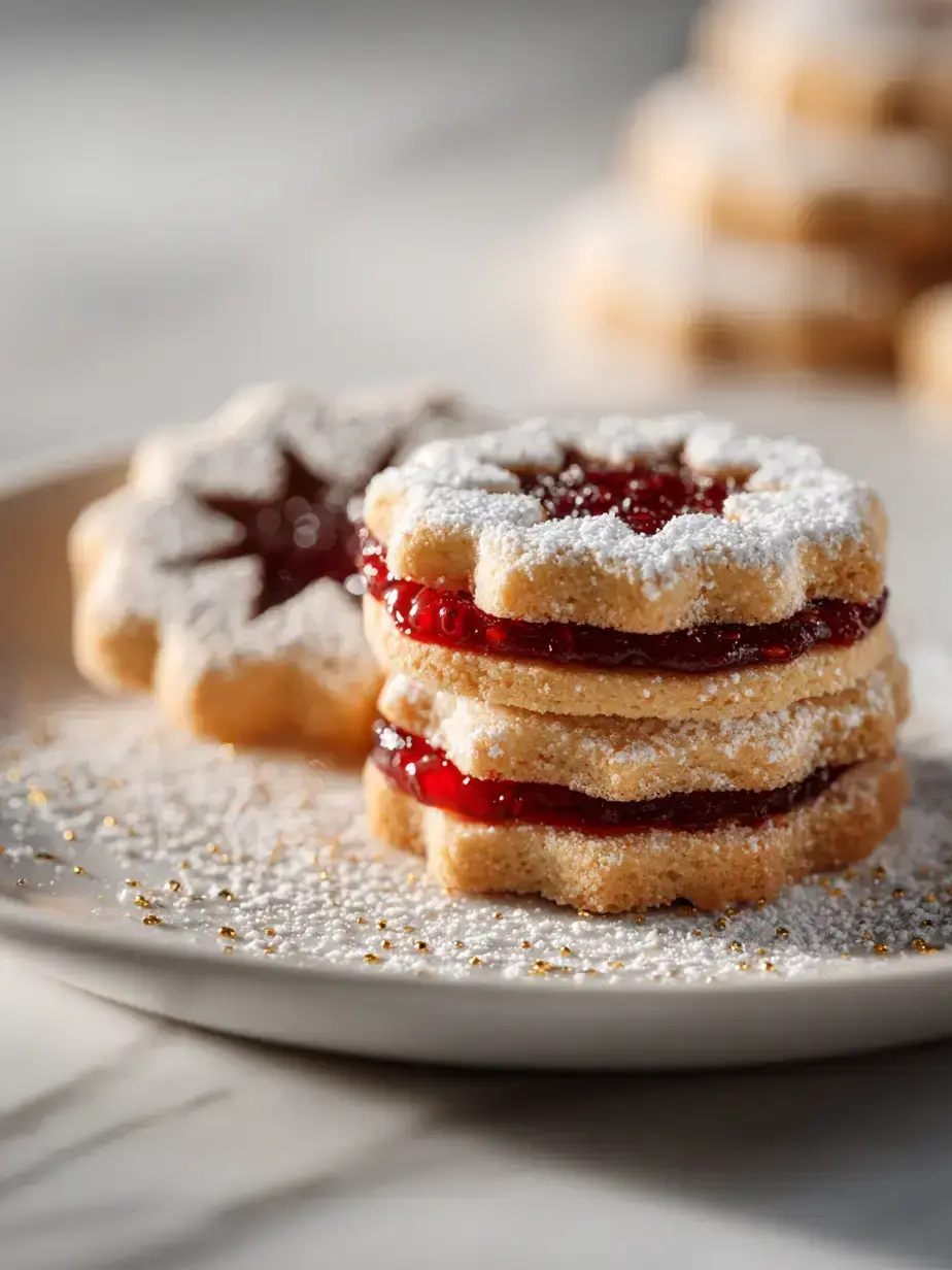 Cozy Serving of linzer cookies