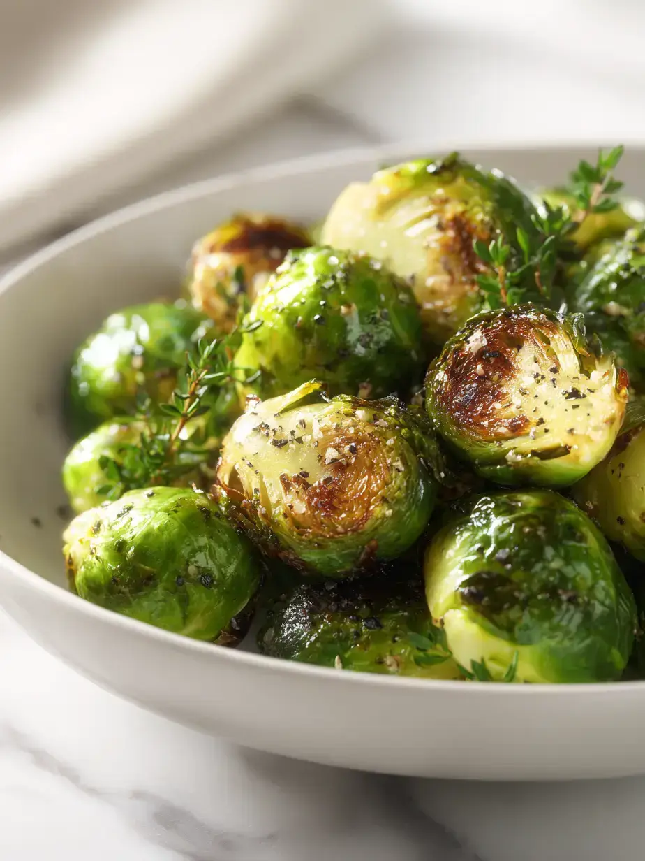 Cozy Serving of Pan Fried Brussels Sprouts