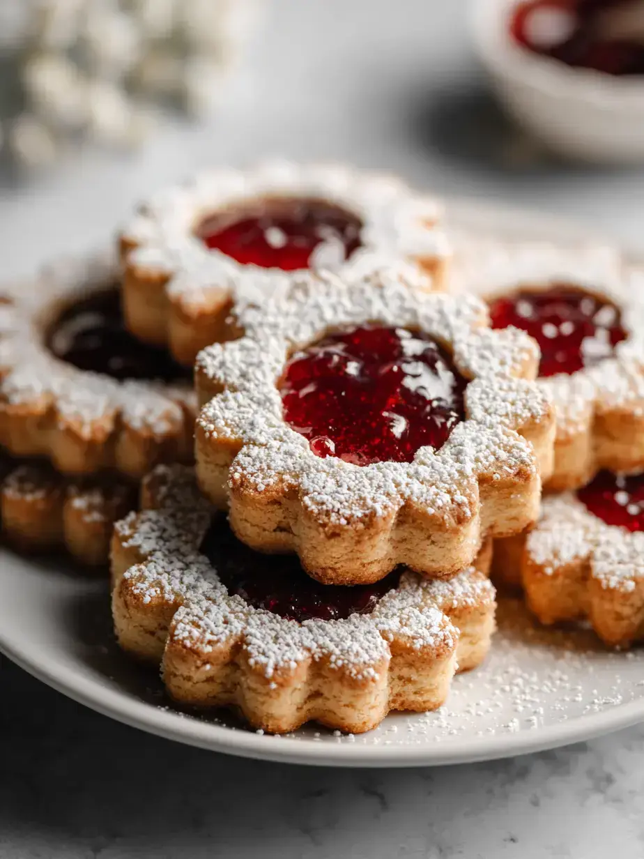 Cozy Serving of Raspberry Linzer Cookies
