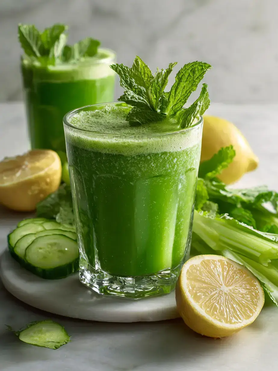 Cozy Serving of Refreshing Green Juice