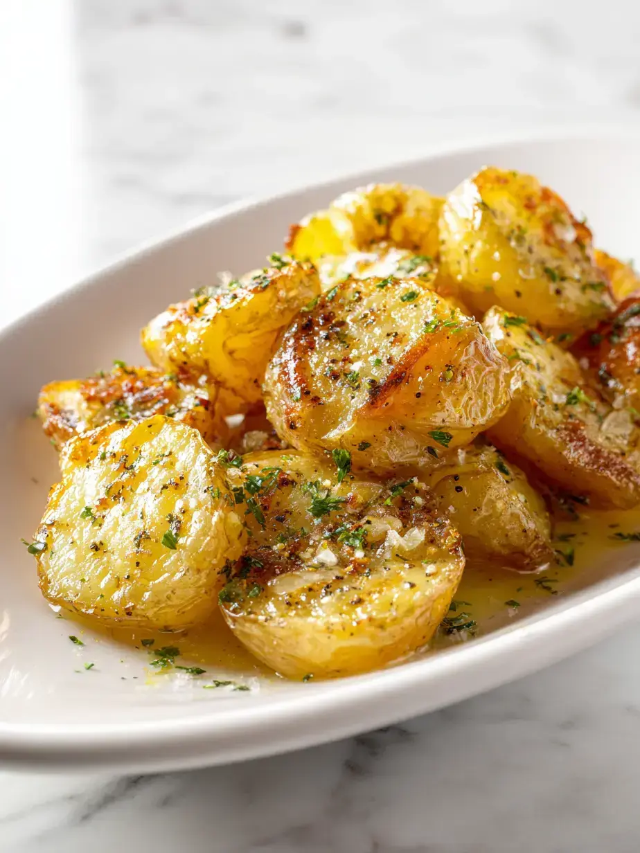 Cozy Serving of Garlic Parmesan Smashed Potatoes