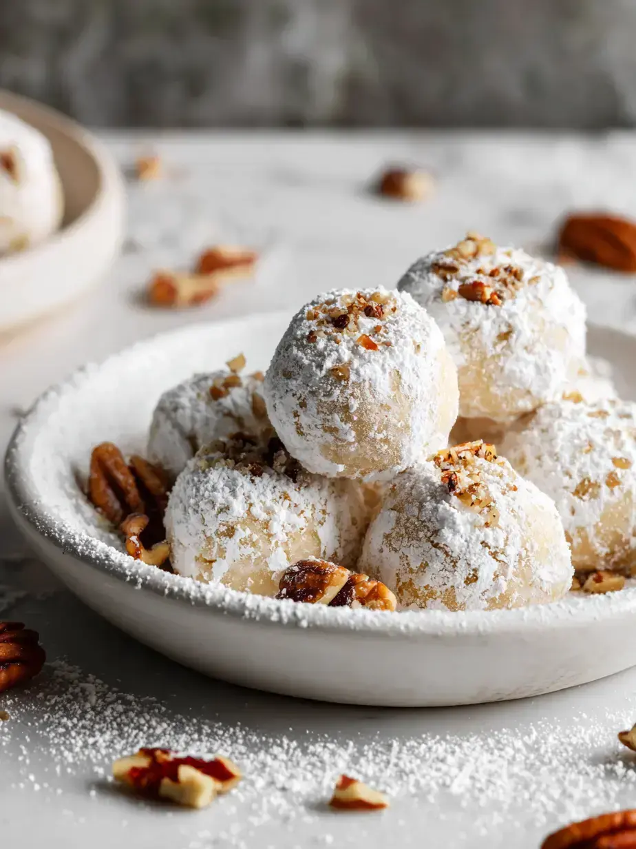 Cozy Serving of Snowball Cookies