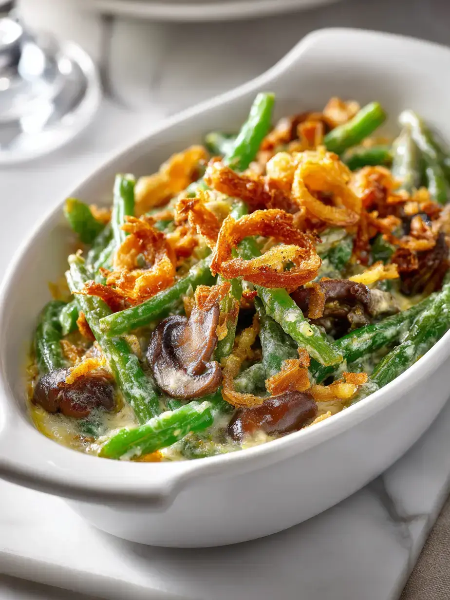Cozy Serving of Southern Green Bean Casserole