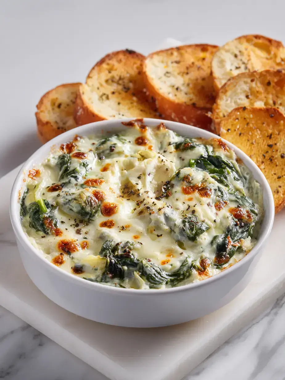 Cozy Serving of Spinach Artichoke Dip