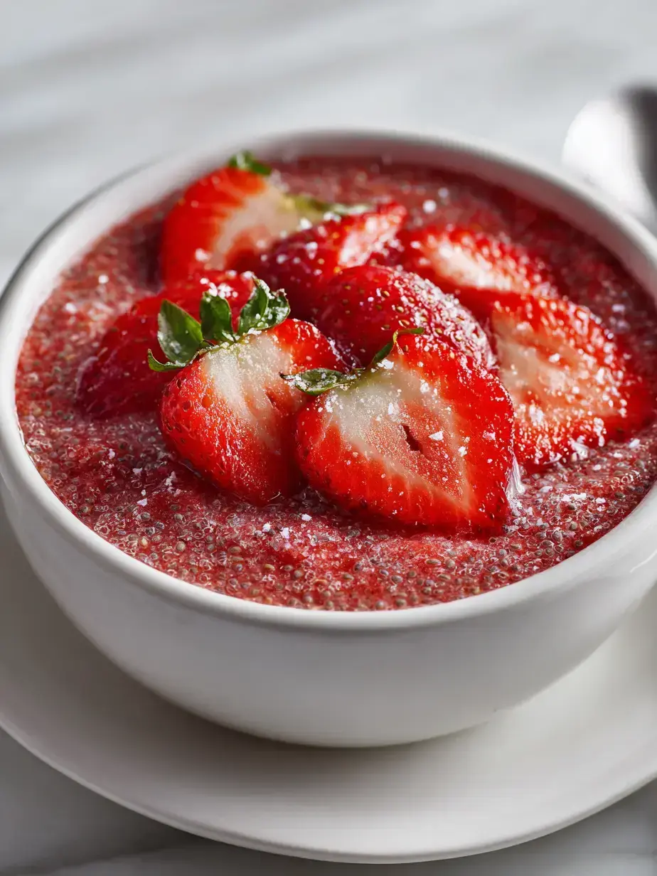 Cozy Serving of Strawberry Chia Seed Pudding