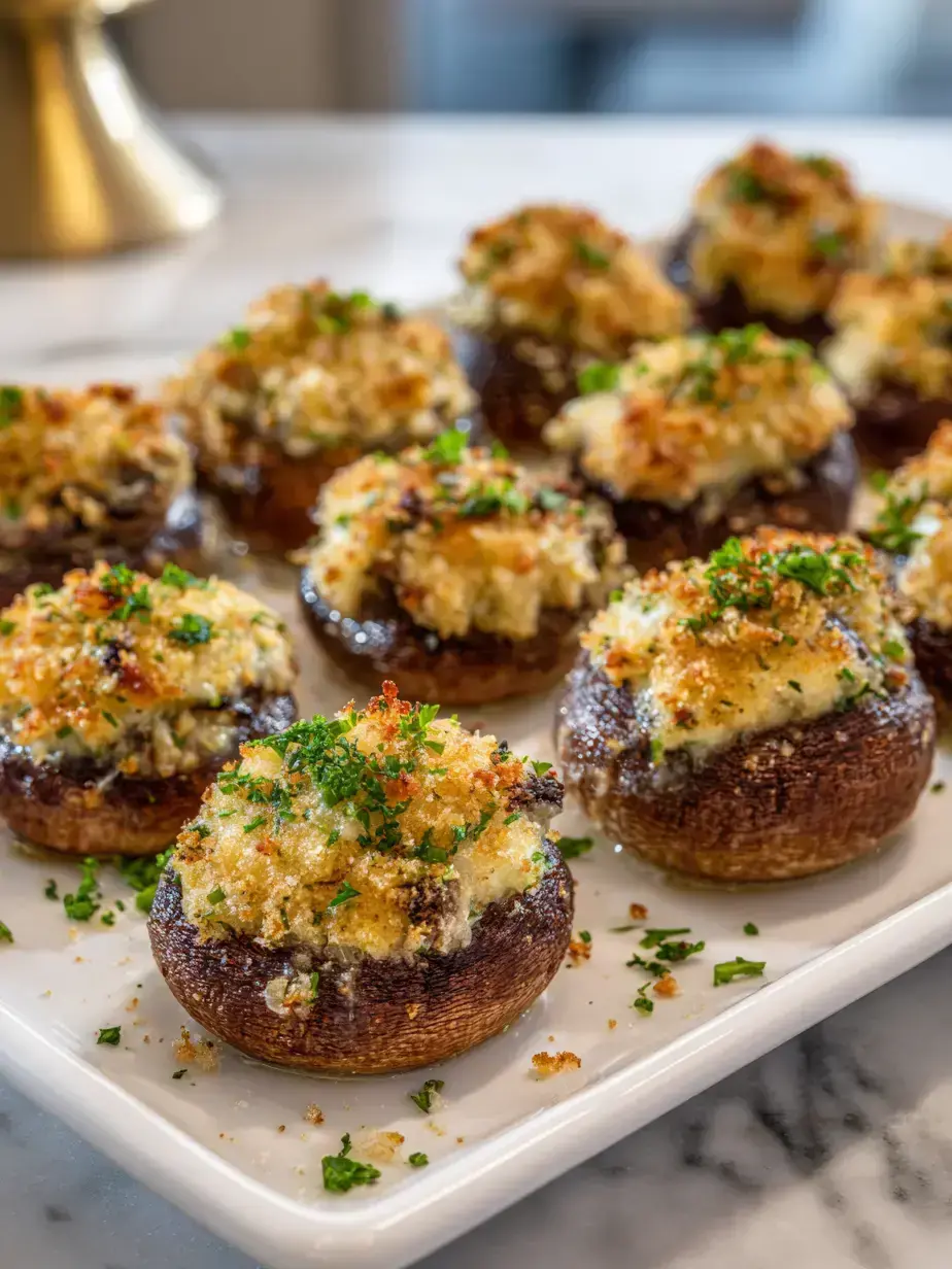 Cozy Serving of Cream Cheese Stuffed Mushrooms