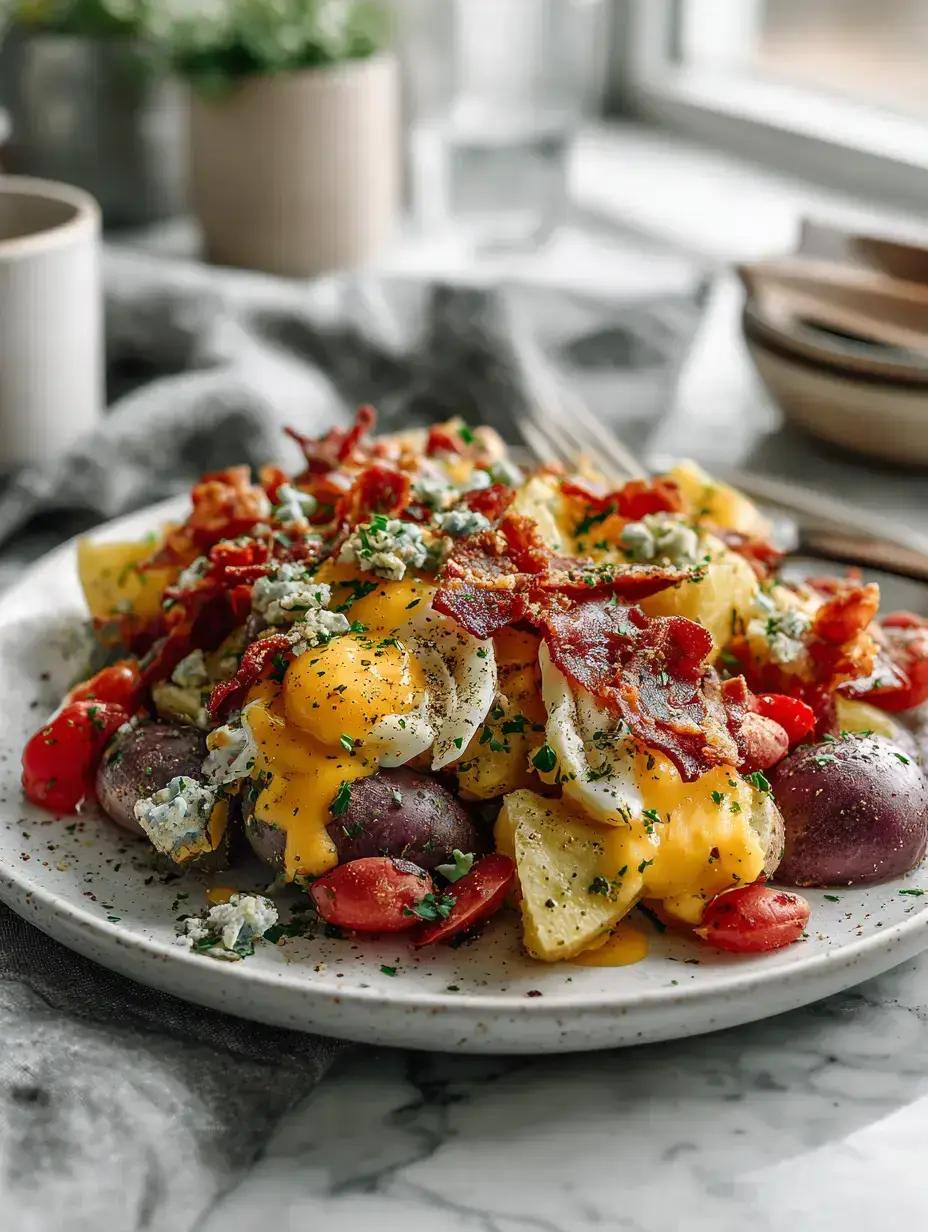 Country Ranch en Beans and Potatoes with Bacon ingredients preparation