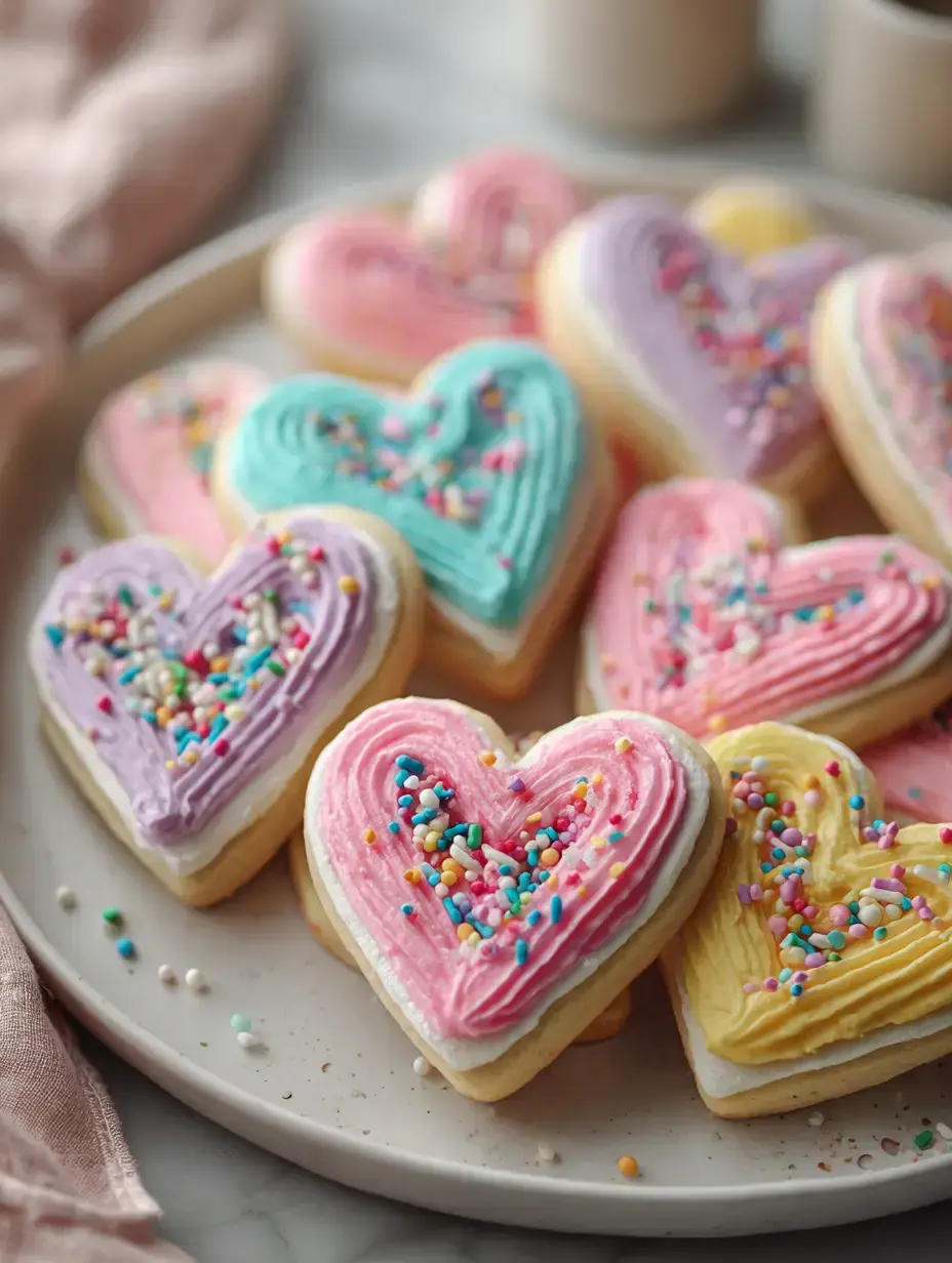 Heart Cookies Decorated Royal Icing ingredients preparation