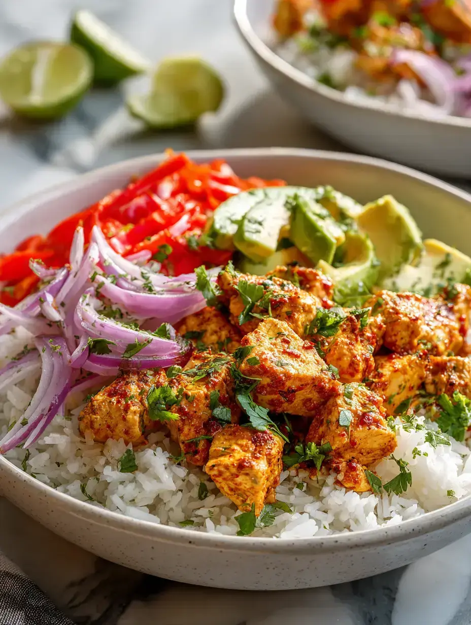 Honey Lime Chicken & Rice Bowls ingredients preparation