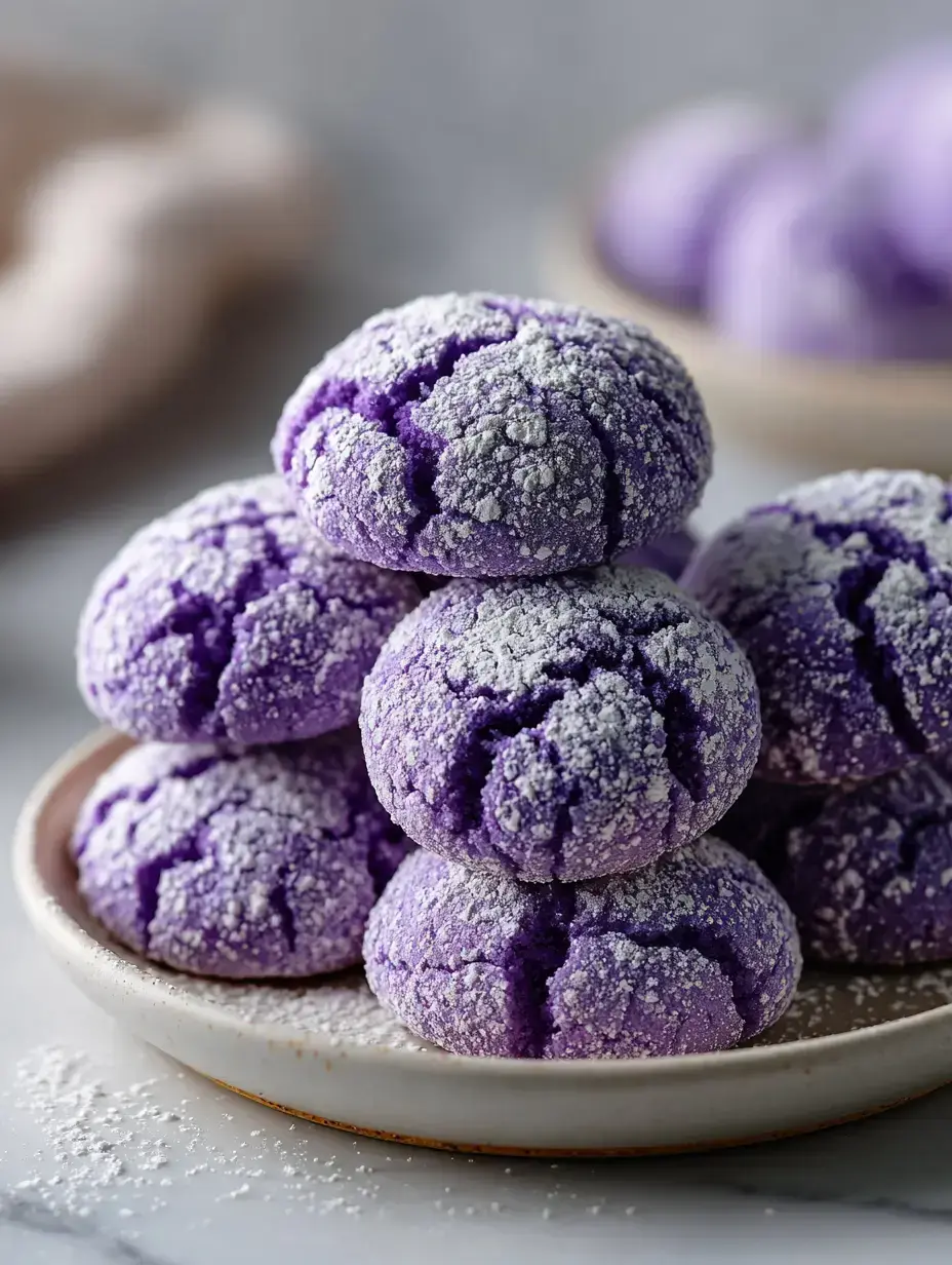 Purple Crinkle Cookies ingredients preparation
