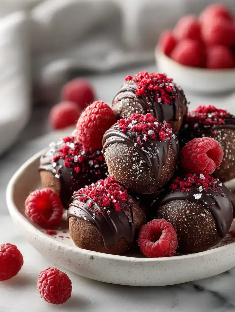 Raspberry Truffles ingredients preparation