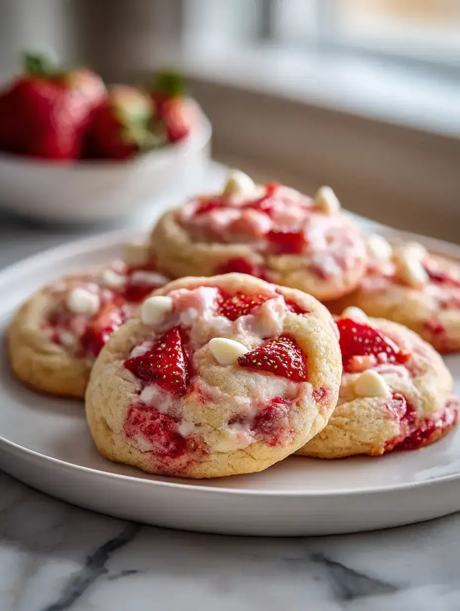 Strawberry Cheesecake Cookies ingredients preparation