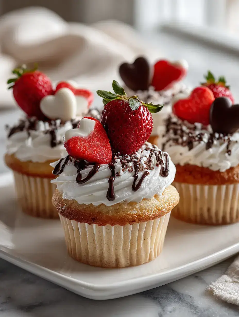 Valentines Day Cupcakes ingredients preparation