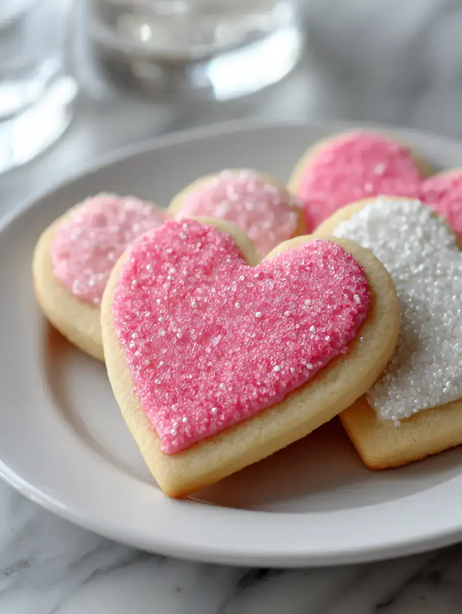 Valentines Day Heart Cookies ingredients preparation