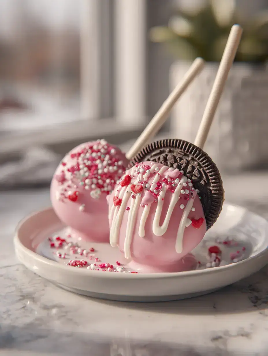 Valentines Day Oreo Pops ingredients preparation