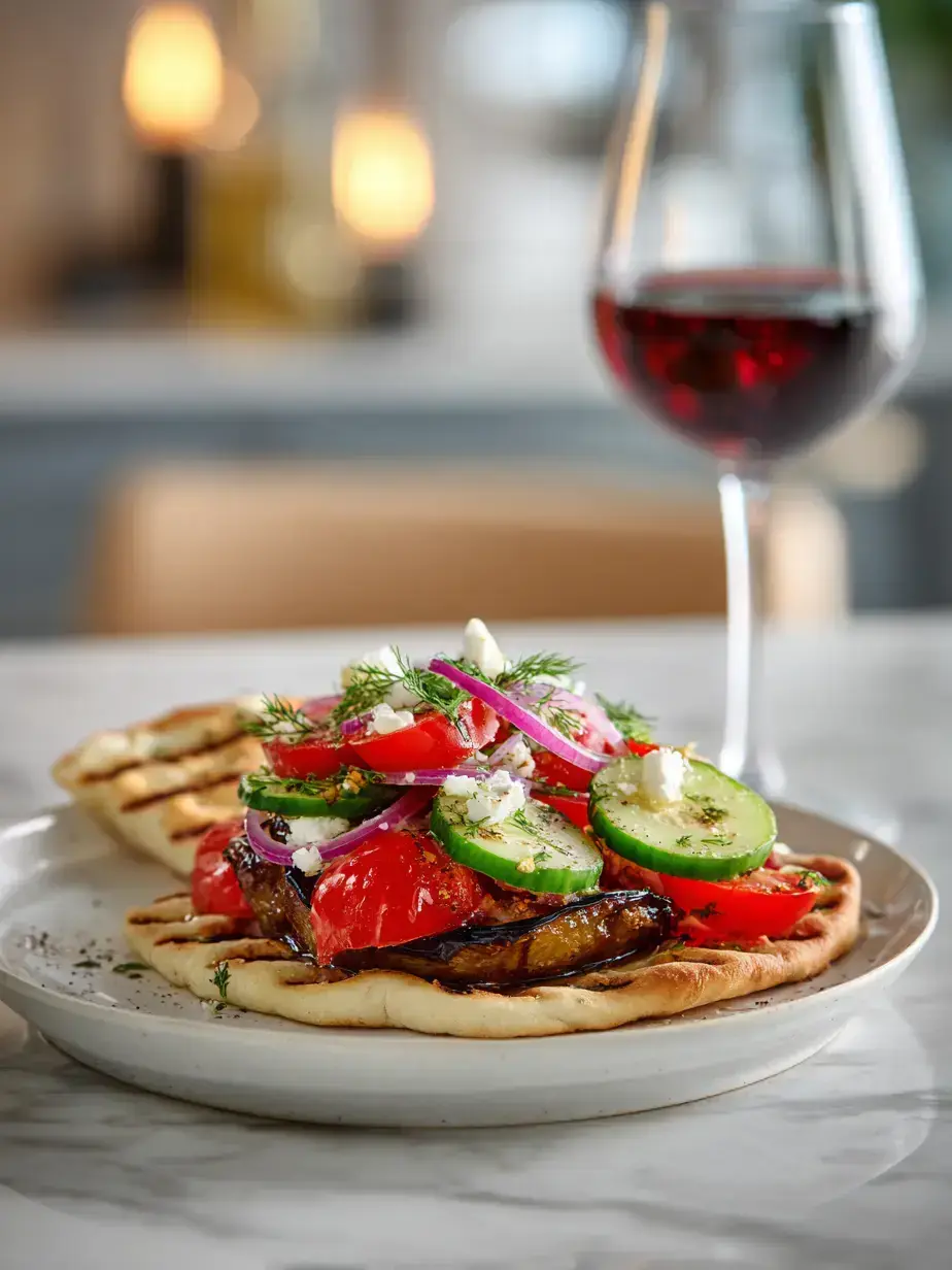 How to Make a refreshing stuffed eggplant pita