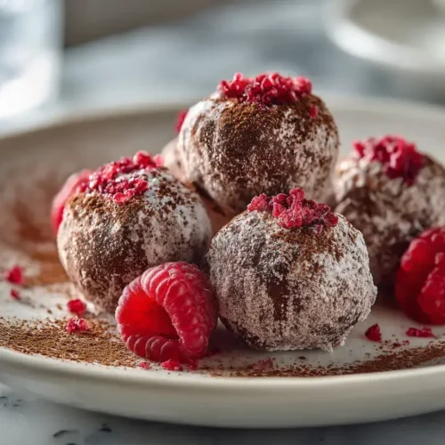 Easy 4-Ingredient Raspberry Truffles
