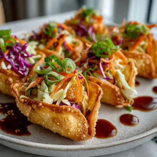 Easy Crispy Chicken Wonton Tacos