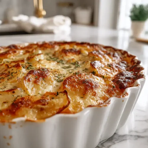 Easy Garlic Herb Potato Gratin