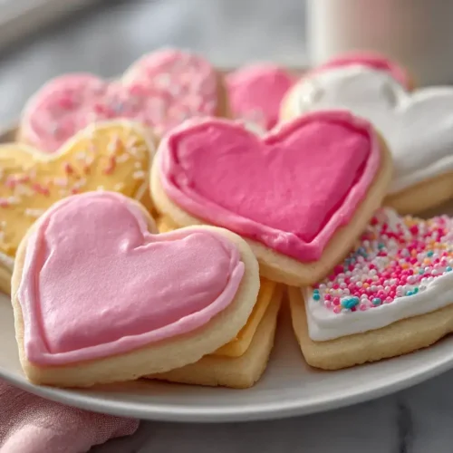 Easy Heart Cookies Decorated Royal Icing