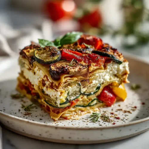Easy Layered Mediterranean Vegetable Lasagna with Creamy Ricotta