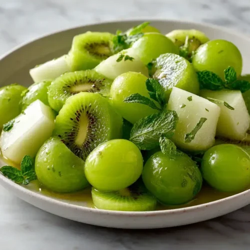 Easy Patrick's Day green fruit salad