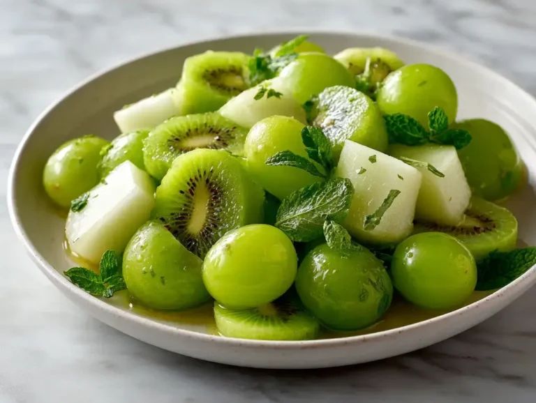 Easy Patrick's Day green fruit salad