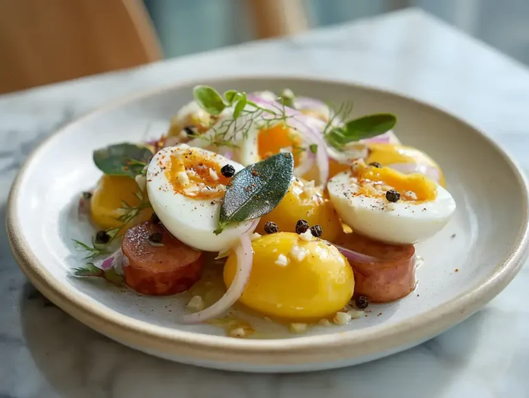 Easy Pickled Eggs, Sausage, and Onions