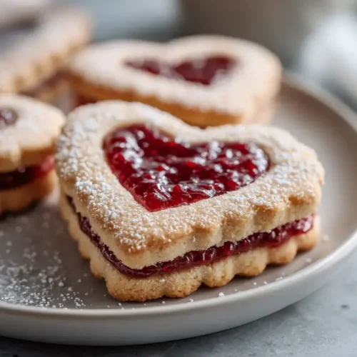 Easy Raspberry Chia Jam Heart-Shaped Linzer Cookies