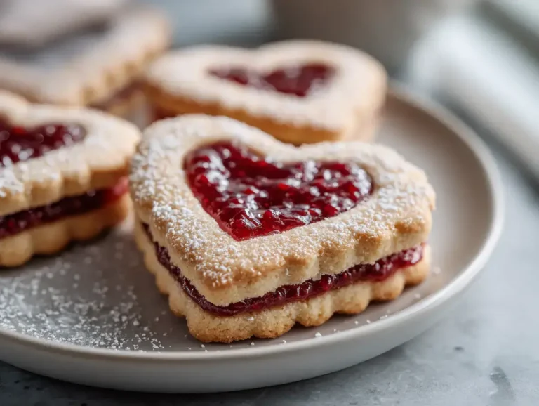 Easy Raspberry Chia Jam Heart-Shaped Linzer Cookies