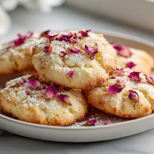 Easy Rose Petal Shortbread Cookie