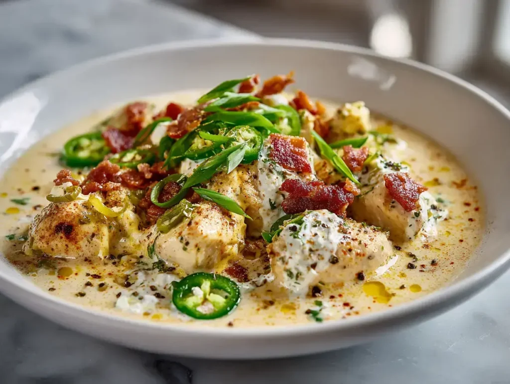 Spicy Jalapeño Popper Chicken Soup