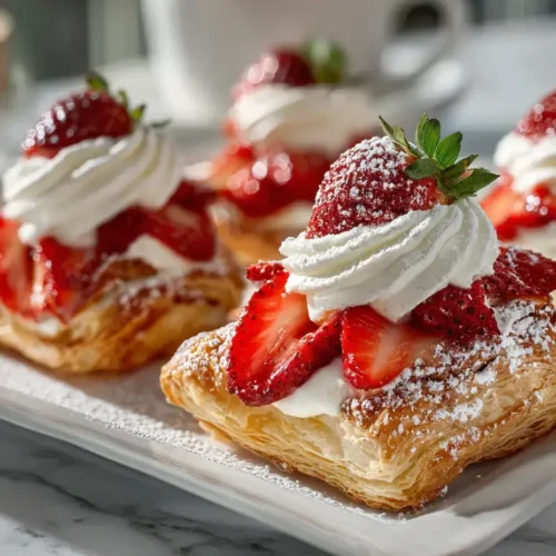 Easy Strawb Puff Pastry Danishes