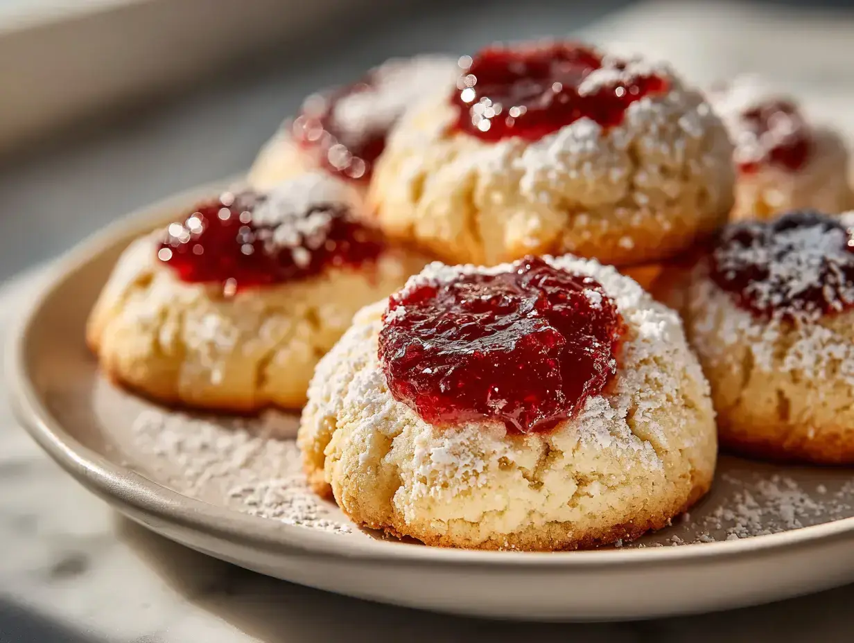 Strawberry Kiss Cookies recipe finished dish
