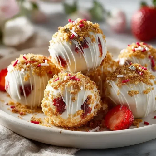 Easy Strawberry Shortcake Truffles