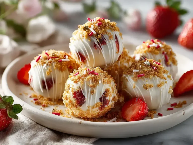 Easy Strawberry Shortcake Truffles