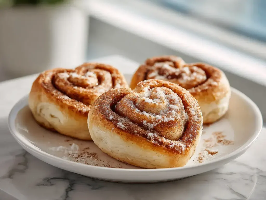 Valentine Heart Cinnamon Rolls